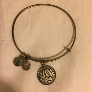 Alex and Ani silver lotus bangle